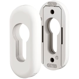 Rosace ovale Scoot clé I (paire) finition blanc RAL 9010B