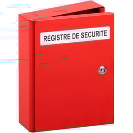 Coffret registre de sécurité époxy rouge RAL 3000