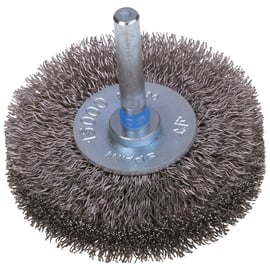 Brosse circulaire sur tige à fils ondulés en inox