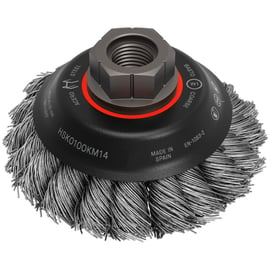 Brosse conique à fils torsadés en acier M14