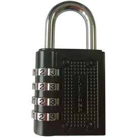 Cadenas à combinaison - Coffre zamak - Anse acier - 4 molettes - Largeur 40 mm