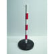Poteau de signalisation à lester 2001700 - 90 cm - blanc rouge