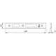 Gâche centrale en U pour serrure MULTIBLINDO 180 x 24 x 6 mm