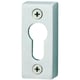 Rosace de cylindre rectangulaire adhésive argent F1 la paire