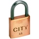 Cadenas à clé laiton CITY s'entrouvrant avec 3 clés