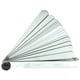 Jauge d'épaisseur avec lames rondes en acier - Mesure métrique - Bout arrondi - Précision : +/- 4 à 200 mm - Nombre de lames : 21 - Longueur des lames : 90 mm