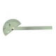 Rapporteur d'angle non gradué inox - Longueur de règle : 170 mm - Diamètre secteur : 90 mm