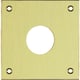 Plaque de propreté carrée 65 X 65 mm laiton poli avec perçage diamètre 23mm
