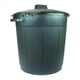 Poubelle avec couvercle verrouillable - 80 L - noir