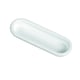 Poignée cuvette de meuble 75 x 23 mm plastique