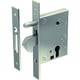 Serrure avec crochet à mentonnet en tôle galvanisée - Axe 60 mm - Entraxe 72 mm