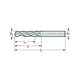 Foret A1211 monobloc HSS - Non revêtue - Diamètre : 5 mm - Longueur utile : 44 mm - Longueur totale : 86 mm - Queue cylindrique - Diamètre de la queue : 5 mm