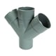 Culotte double 45° PVC mâle-femelle - 100 mm