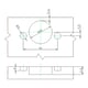 Charnière invisible ouverture 110° INTERMAT 9943  à visser  en applique coudure 0 mm