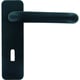 Bequille double sur plaque M1R pour porte REVER noire