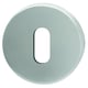 Rosace de fonction HUDSON ronde clé L - paire - aspect inox satiné