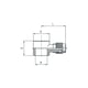 Corps simple pour banjo 1500 - 1/4 - Tube : 6/4