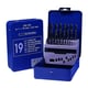 Coffret de 19 forets métaux laminés HSS - Plage de diamètres 1 à 10 mm