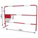 Barrière de chantier TP 1500 mm Hauteur : 1000 mm blanc et rouge Diamètre du tube 25 mm