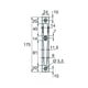 Gâche centrale plate pour serrure de menuiserie métallique 2839.10L24