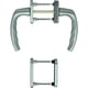 Ensemble sur rosace ovale ATLANTA clé I inox F9