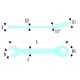 Clé mixte à cliquet chromé satiné avec attache 467.SLS - 24 mm x 320 mm - Épaisseur de fourche : 8,9 mm