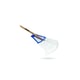 Balai pour gazon bimatière fil rond avec manche bois - 50 cm