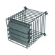 Grille de protection pour terminal horizontal 125mm avec déflecteur inox naturel.