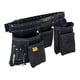 Porte-outils en cuir double ceinture avec 5 poches