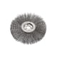 Brosse à fil circulaire pour machine stationnaire - fil inox 0,3 mm - diamètre 150 mm