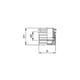 Cartouche 55800N - 6 mm - laiton nickelé - droit
