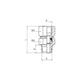 Mamelon orientable conique 2110 - laiton nickelé - 3/8 - 3/8