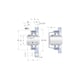 Palier complet à billes applique carré composite FYK TF