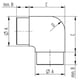 Coude 90° angle arrondi inox 304 pour tube de main courante