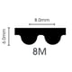 Courroie synchrone caoutchouc ExtraDrive 8M