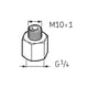 Raccord pour graisseur automatique LAPN - M10x1