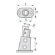 Raccord KEEKLAMP socle garde-corps orientables 3° à 11°