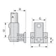 Raccord KEEKLAMP socle latéral garde-corps à plaque de fixation horizontale - 33,7 mm