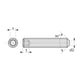 Vis à métaux sans tête à bout plat six pans creux (STHC) brut - 3 x 5 mm