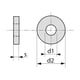 Rondelle plate large (L) NFE 25513 Zingué CR3 200HBS ou bichromaté