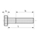 Vis tête hexagonale filetage partiel Inox A4-L80