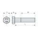 Vis tête hexagonale filetage partiel DIN 931 classe 10,9 brut