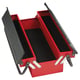 Boite à outils métallique rouge et noir 3 cases 450 x 200 x 155 mm