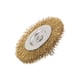 Brosse à fil circulaire sertie standard, pour perceuses électriques - fil laiton 0,2 mm - diamètre 75 mm