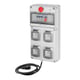 Coffret électrique provisoire de chantier monophasé - 16 A - 4 PC - 230 V + DD30 MA + AU + câble