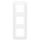 Plaque de finition MOSAIC - 3 poste - blanc - 82x224 mm - sens de montage : vertical