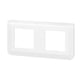 Plaque de finition MOSAIC - 2 poste - blanc - 82x153 mm - sens de montage : horizontal
