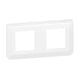 Plaque de finition MOSAIC - 2 poste - blanc - 82x153 mm - sens de montage : horizontal