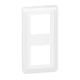 Plaque de finition MOSAIC - 2 poste - blanc - 82x153 mm - sens de montage : vertical