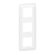 Plaque de finition MOSAIC - 3 poste - blanc - 82x224 mm - sens de montage : vertical